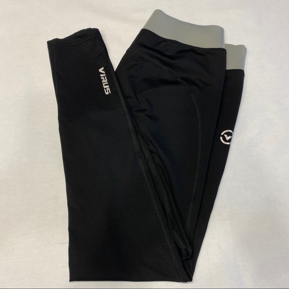 Black Compression Leggings | Exercise Tights | Virus